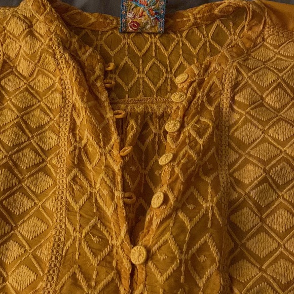 Johnny was mustard colored blouse - Picture 2 of 5